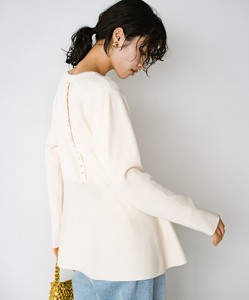 Sweater/Knitwear Pullover Peplum Switching