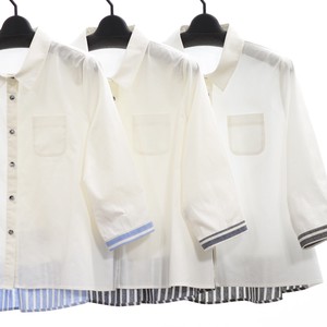 Button Shirt/Blouse Stripe NEW 2024 Spring