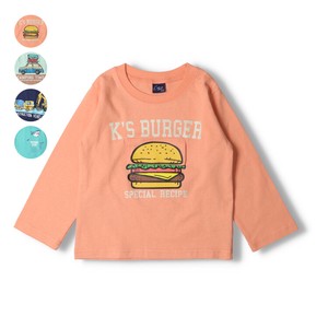 Kids' 3/4 Sleeve T-shirt Cars Burgers Long T-shirt Shark
