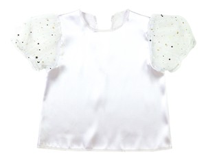 Kids' Short Sleeve T-shirt White Satin