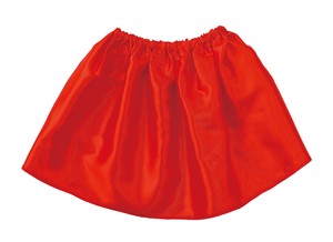 ソフトサテンスカート赤