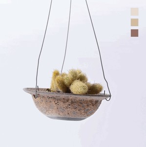 【ハンギングプランター】 RIM BOWL PLANTER LAVA + WIRE HANGING