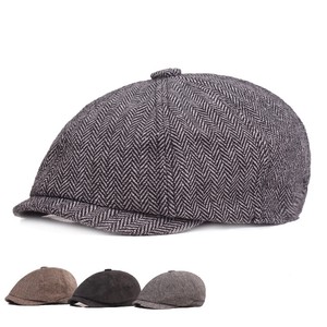 キャップ ハット メンズ 帽子 シンプル ベレー帽 メンズ 紳士 男 春 秋 冬