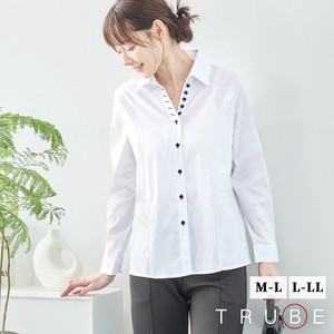 Button Shirt/Blouse Regular Shirt L Cotton Blend Multi-button 【2024NEW】