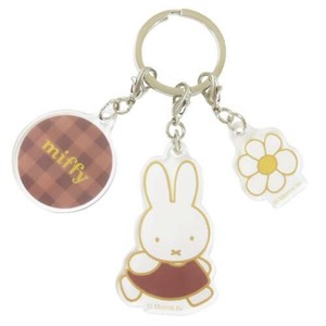 Pouch Key Chain Brown Miffy Strawberry Chocolate