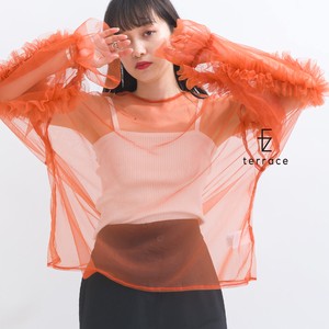 T-shirt Pullover Ruffle Candy Sleeves