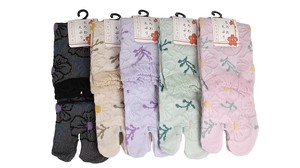 短袜 Tabi 袜 花卉图案 日本制造