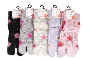 Crew Socks Tabi Socks Hemp Leaves Made in Japan