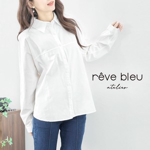 Button Shirt/Blouse Design Cotton L M Switching 【2024NEW】