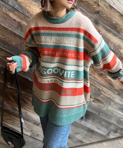 Sweater/Knitwear Jacquard Casual Border Ladies