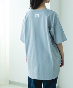 【リンクコーデ】【ママサイズ】ラウンドヘム ビッグシルエットTシャツ