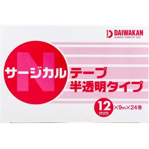 サージカルテープ 半透明タイプ 12mm×9m×24巻入