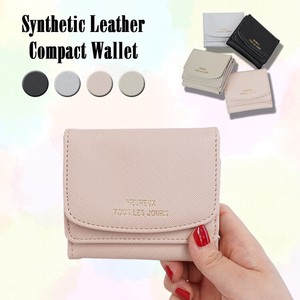 Trifold Wallet Compact Ladies' Simple