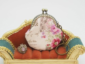 Pouch Pink Gamaguchi Rose Garden