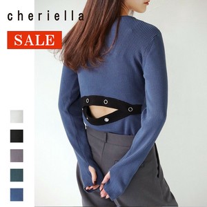 Sweater/Knitwear Back Open Ribbed Knit