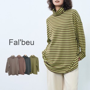 T-shirt Dolman Sleeve Brushing Fabric Tops Cowl Neck 4-colors 【2024NEW】