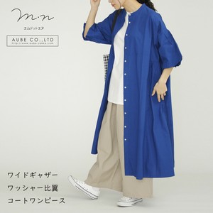 【2024春夏】サイドギャザーワッシャー比翼コート