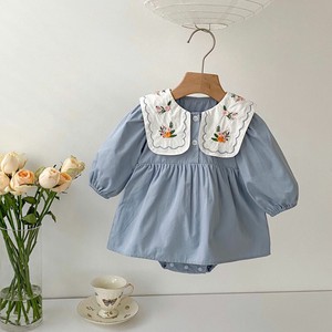 Baby Dress/Romper Rompers Flowers Spring Embroidered Kids