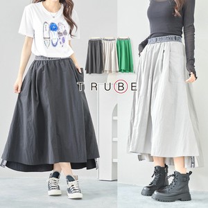 【2024新作】【M〜L】ロゴテープ使いAラインデザインスカート(C04-142)（5号店）FM5
