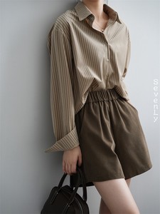 韓国ファッション ストライプシャツ シャツブラウス「2024新作」