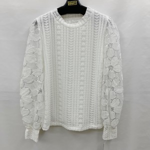 Sweater/Knitwear Lace Sleeve Knitted Spring/Summer