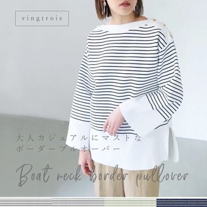 Sweater/Knitwear Tops Casual Dumbo Border Ladies 2024 Spring/Summer