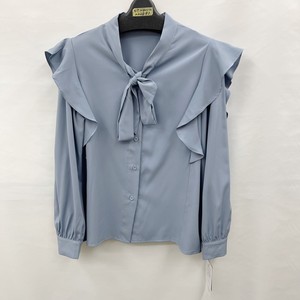 Button Shirt/Blouse Bow Tie 2024 Spring/Summer