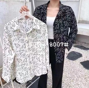 Button Shirt/Blouse Patterned All Over