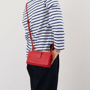 ★【COOCO クーコ】シュリンクレザー 横型お財布 スマホ ポシェット　SALE　牛革