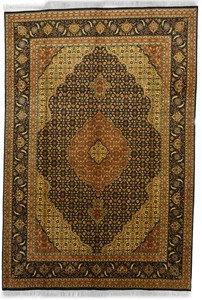 ペルシャ 絨毯 タブリーズ ウール 手織 ラグ 約192×284cm TB-30009M