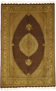 ペルシャ 絨毯 タブリーズ ウール 手織 ラグ 約203×313cm TB-36943M