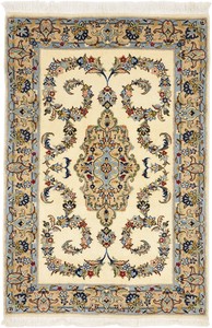 ペルシャ 絨毯 カシャーン ウール 手織 玄関マット ラグ 約100×149cm K-62