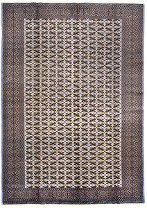 ペルシャ 絨毯 トルクメン ウール 手織 ラグ 約209×288cm TO-36947M