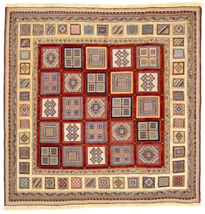 ペルシャ 絨毯 シルジャン ウール 手織 ラグ 約198×196cm SJ-71