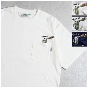 【予約販売】クリームソーダ　刺繍ポケTシャツ【2024夏物】【ユニセックス】
