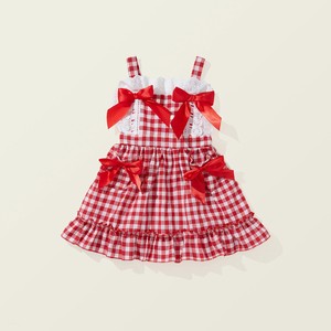 儿童洋装/连衣裙 洋装/连衣裙 新生儿 格子图案