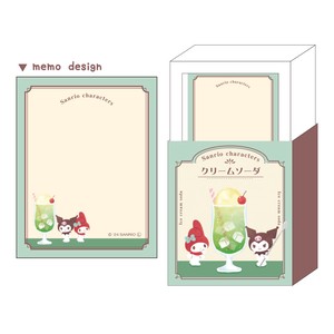 Memo Pad Cream Soda Sanrio Characters