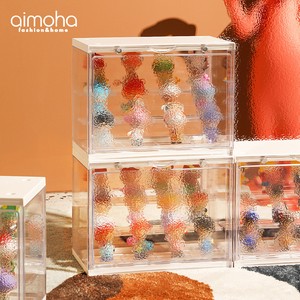《 aimoha home 》スタッキングできるコレクションケース フィギアケース キューブボックス クリアケース