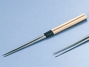 極上白木柄 盛箸(水牛桂柄付) 150mm