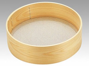 麺用品 木枠粉フルイ 中目(24メッシュ)尺1