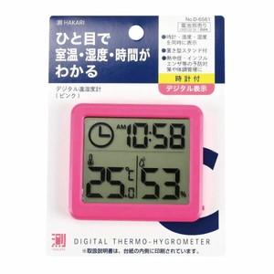はかり 測HAKARI デジタル温湿度計(ピンク) パール金属