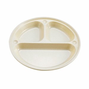 皿 サンサンマーチ 抗菌仕切付プレート21cm (1) パール金属