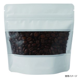 コーヒー用品 COT-878W アルミスタンドチャック袋 S 窓付 マット白 ヤマニパッケージ