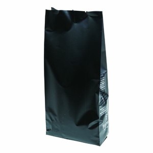 コーヒー用品 COT-909 インナーバルブ付500g用ガゼット袋 マット黒 ヤマニパッケージ