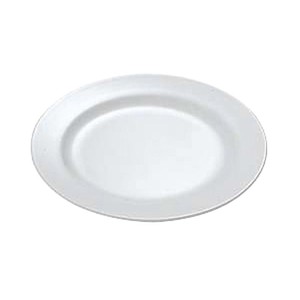 メラミン食器 No.26BW ライス皿リム型 195 (白) カンダ