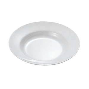 メラミン食器 シンプル食器白 No.50W ラーメンどんぶり受皿(スープ皿 9吋) カンダ