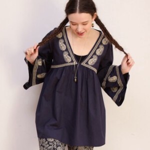 Button Shirt/Blouse Tunic Embroidery
