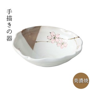 ギフト ピンク桜 ひねり鉢 手描き 日本製 美濃焼