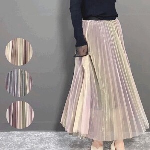 【2024春夏新作】オーロラチュールロングスカート　フリーサイズ