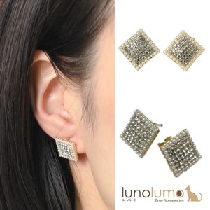 Pierced Earringss Pearl sliver Sparkle Ladies' Crystal